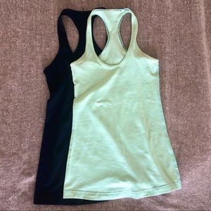 Pair of lululemon Racer Back Tanks